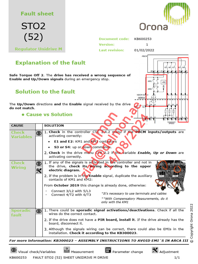 Unidrive M STO2 Fault Troubleshooting Guide | PDF | Manufactured Goods ...