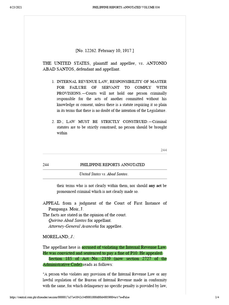 28 us vs abad santos 36 phil 243 pdf fine penalty appeal