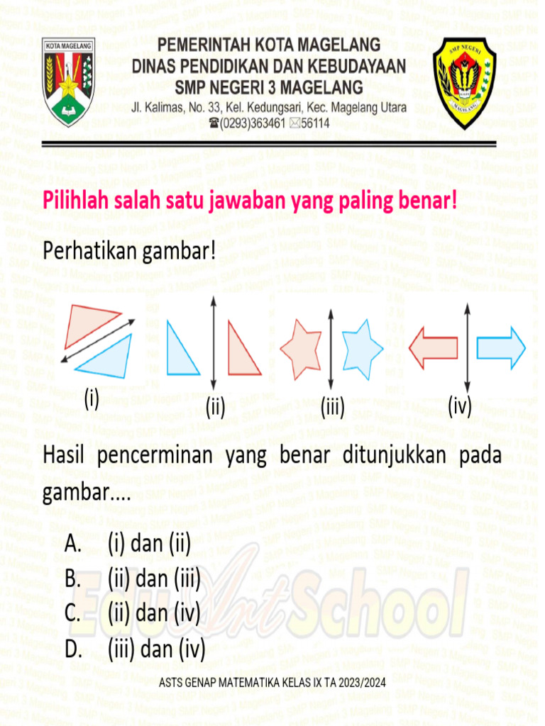  Soal Matematika Kelas IX ASTS Genap 2023-2024 