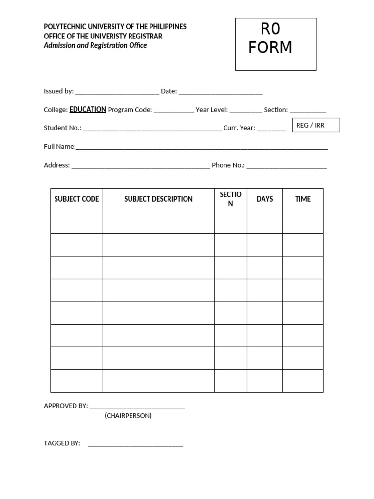 R-0 Form | PDF | Career & Growth | Finance & Money Management