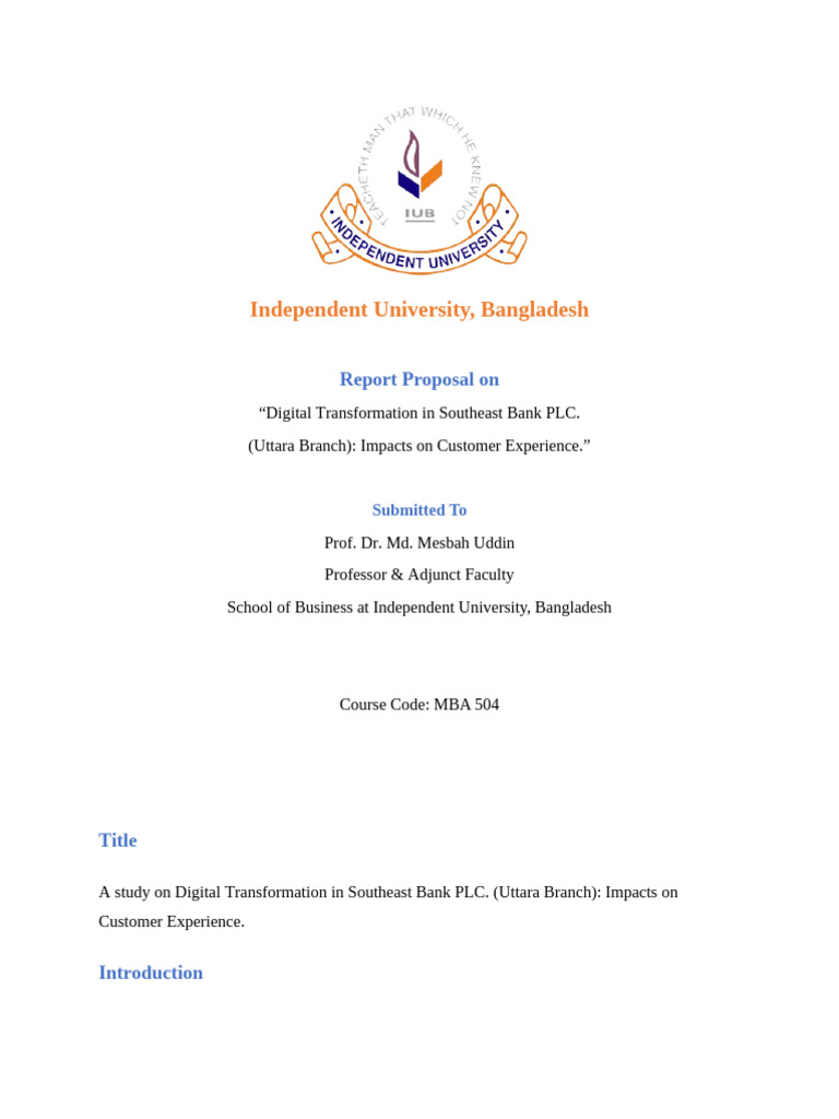 Research Proposal Pdf Sampling Statistics Customer Satisfaction