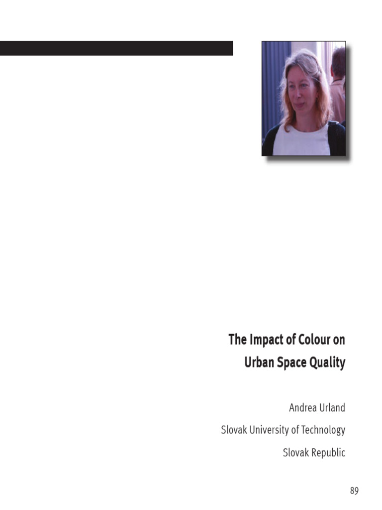 Colour's Influence on Urban Space Quality | PDF | Color | Space