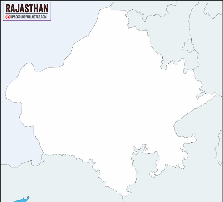 Rajasthan blank map hd pdf