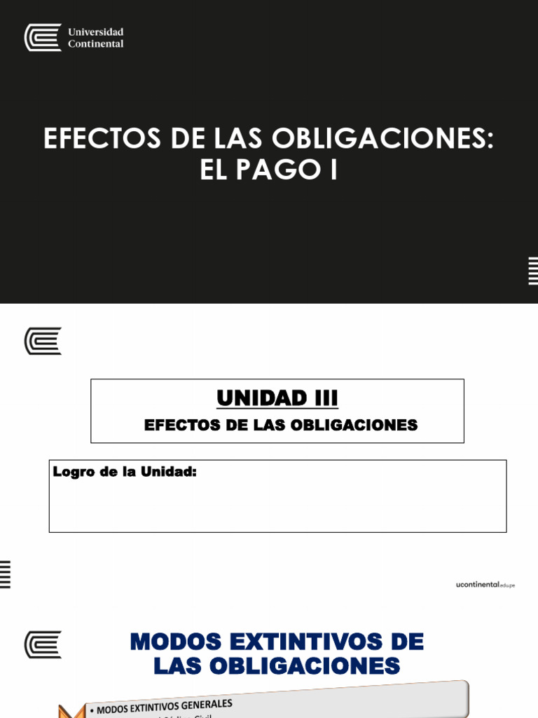Efectos y Modos de Pago en Obligaciones | PDF | Pagos | Subrogación