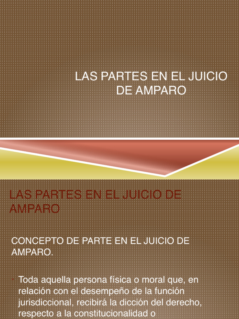 Partes Del Juicio de Amparo | PDF | Judicaturas | Derechos