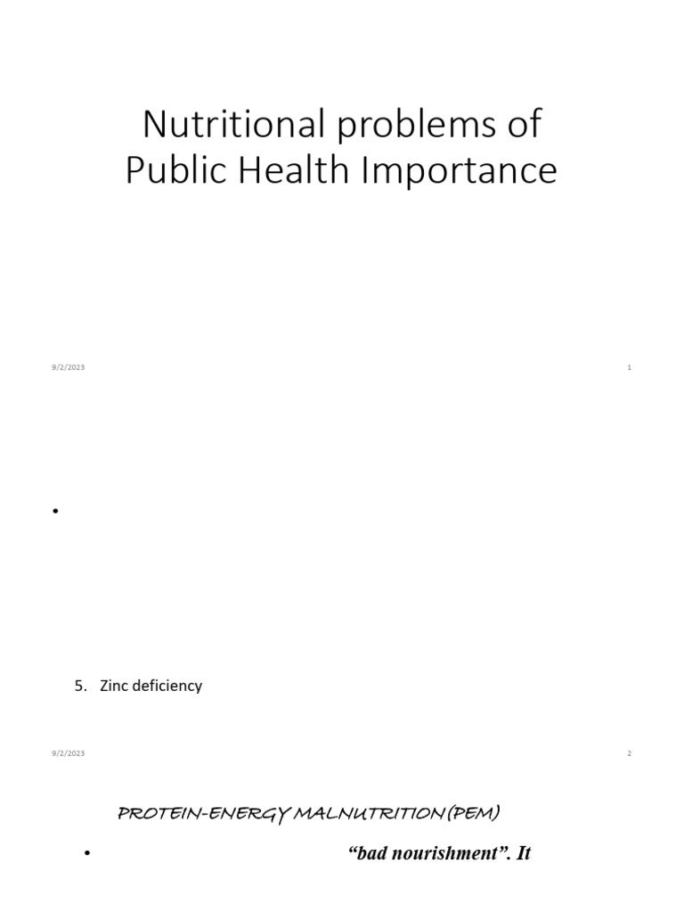 Key Nutritional Deficiencies Overview Pdf Malnutrition Anemia