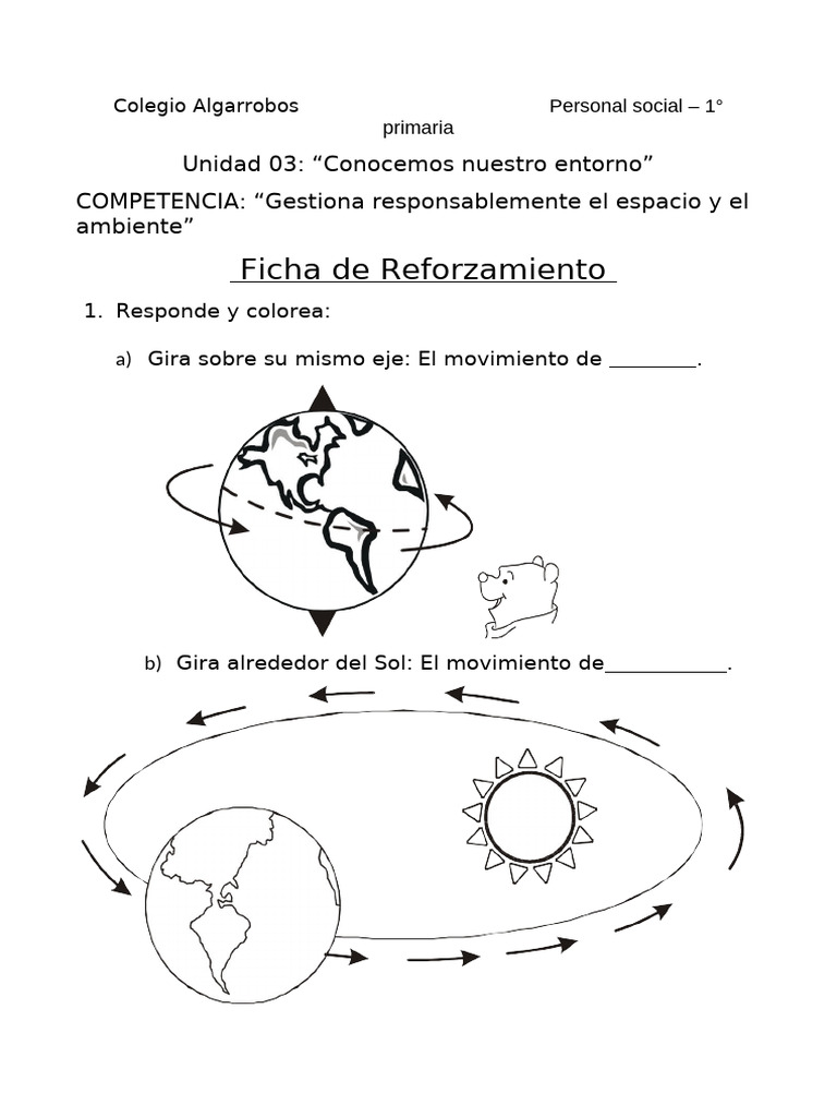 Movimientos de la Tierra para Niños | PDF