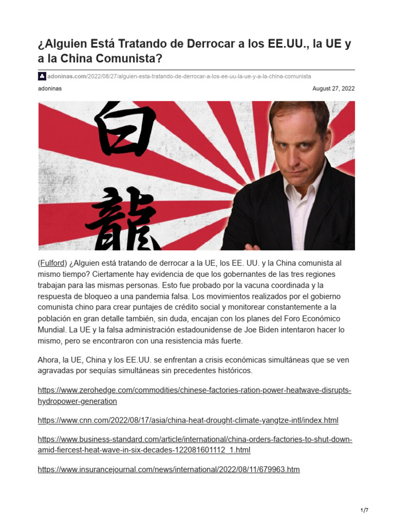 Alguien Está Tratando de Derrocar A Los EEUU La UE y A La ...