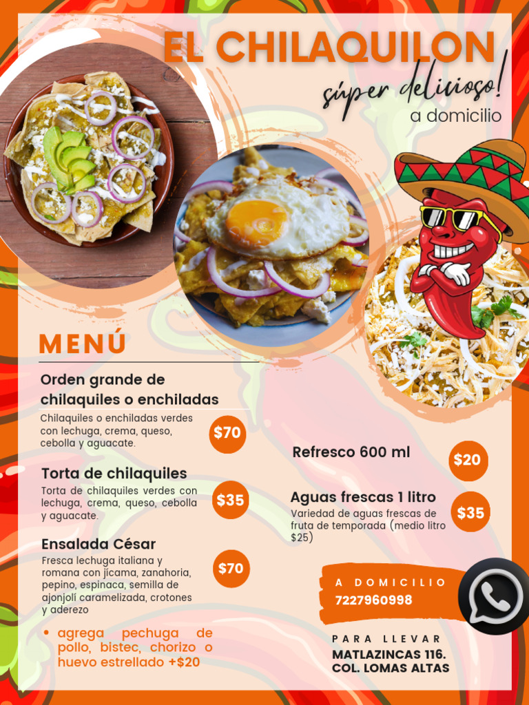 Menu El Chilaquilón Enmicado | PDF