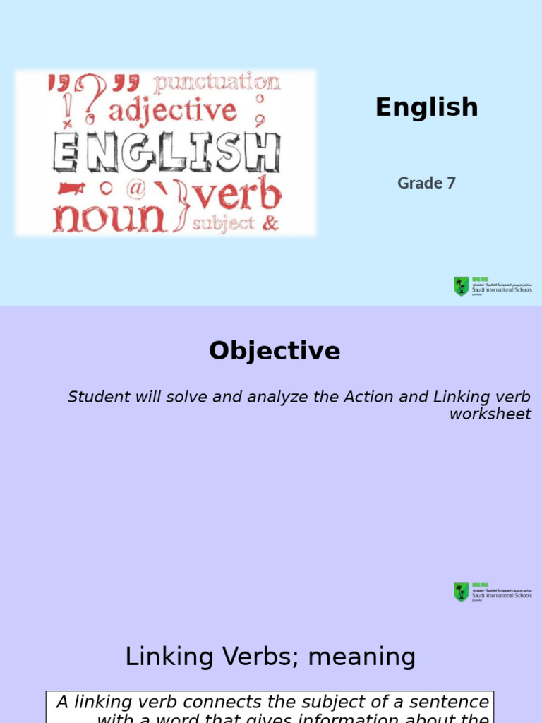 Action vs. Linking Verbs Explained | PDF | Language Arts & Discipline