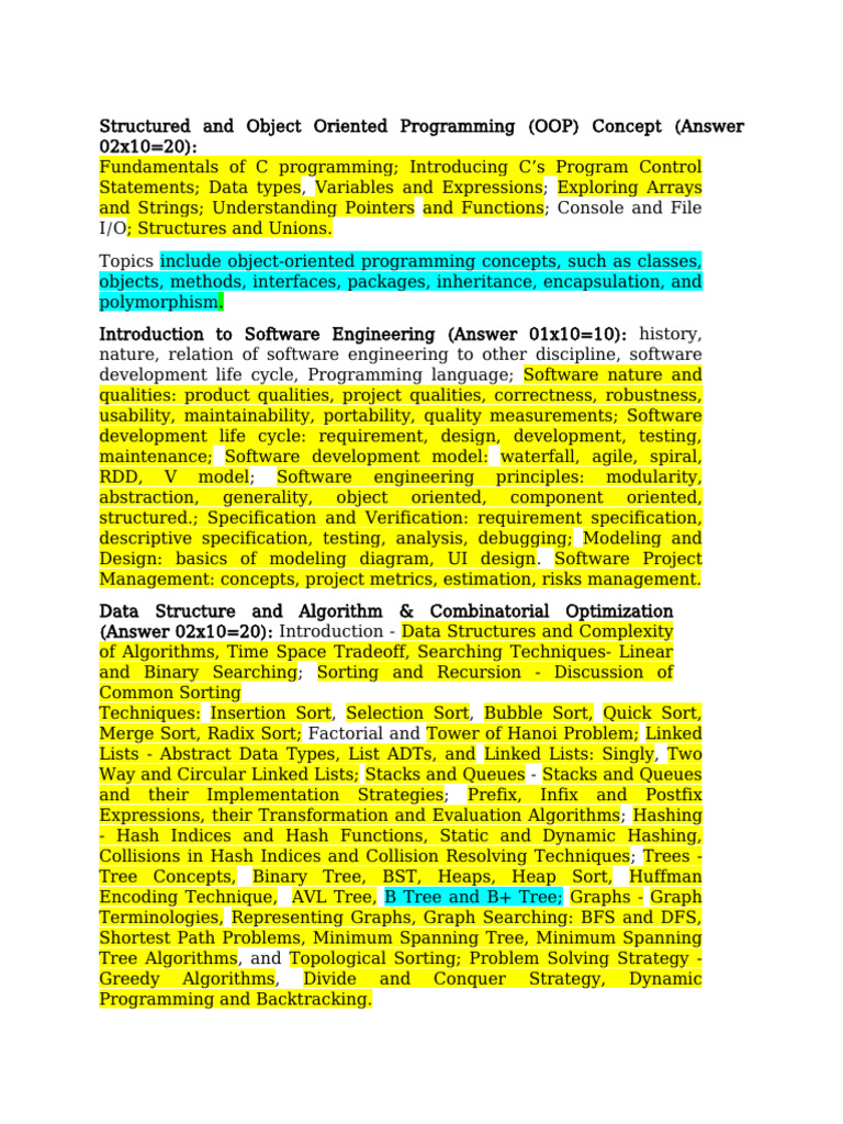 Structured and Object Oriented Programming | PDF | Process (Computing ...