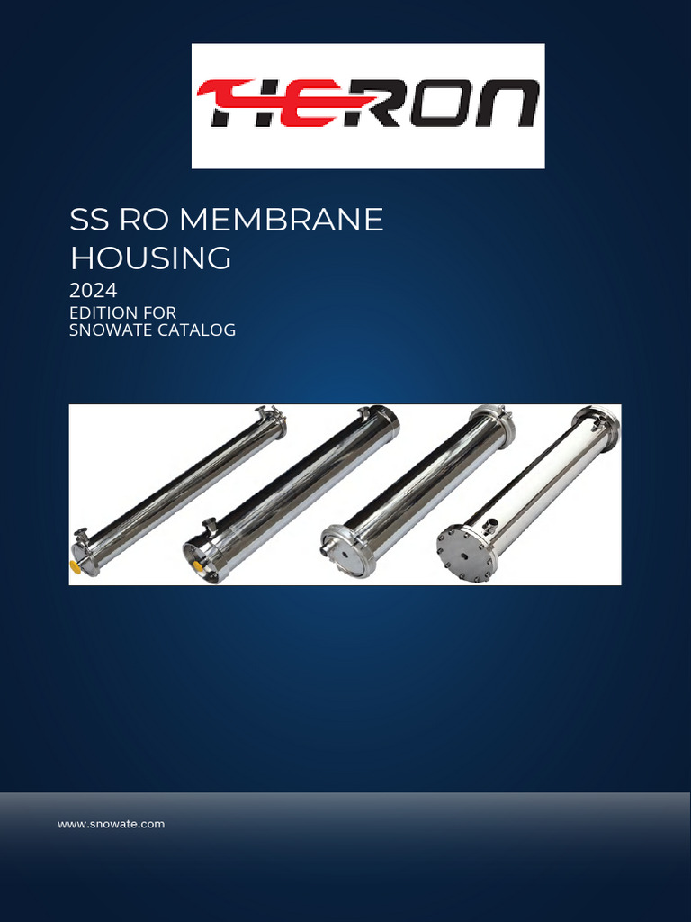 Ss Membrane Housing Data Sheet PDF | PDF | Membrane | Supply Chain