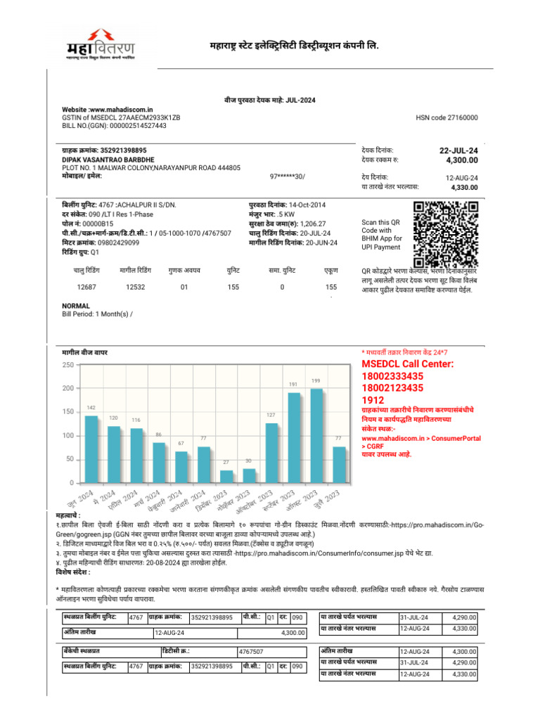 Office Bill July Pdf