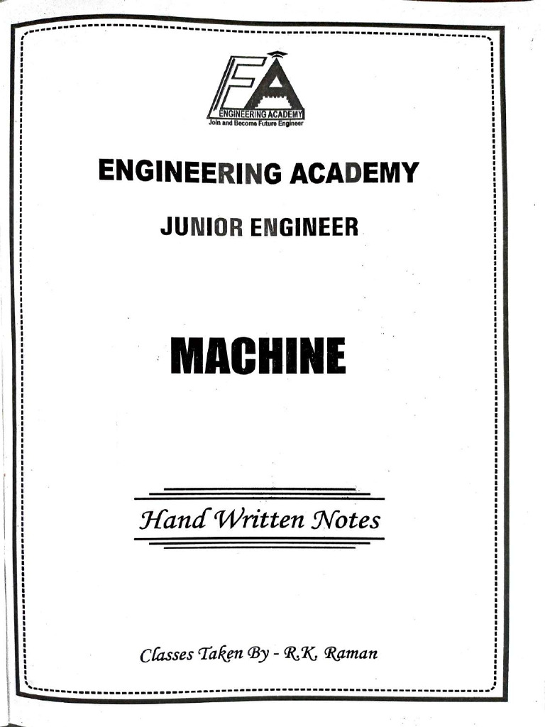 Machine (English) by Raman Sir (1) - Compressed | PDF