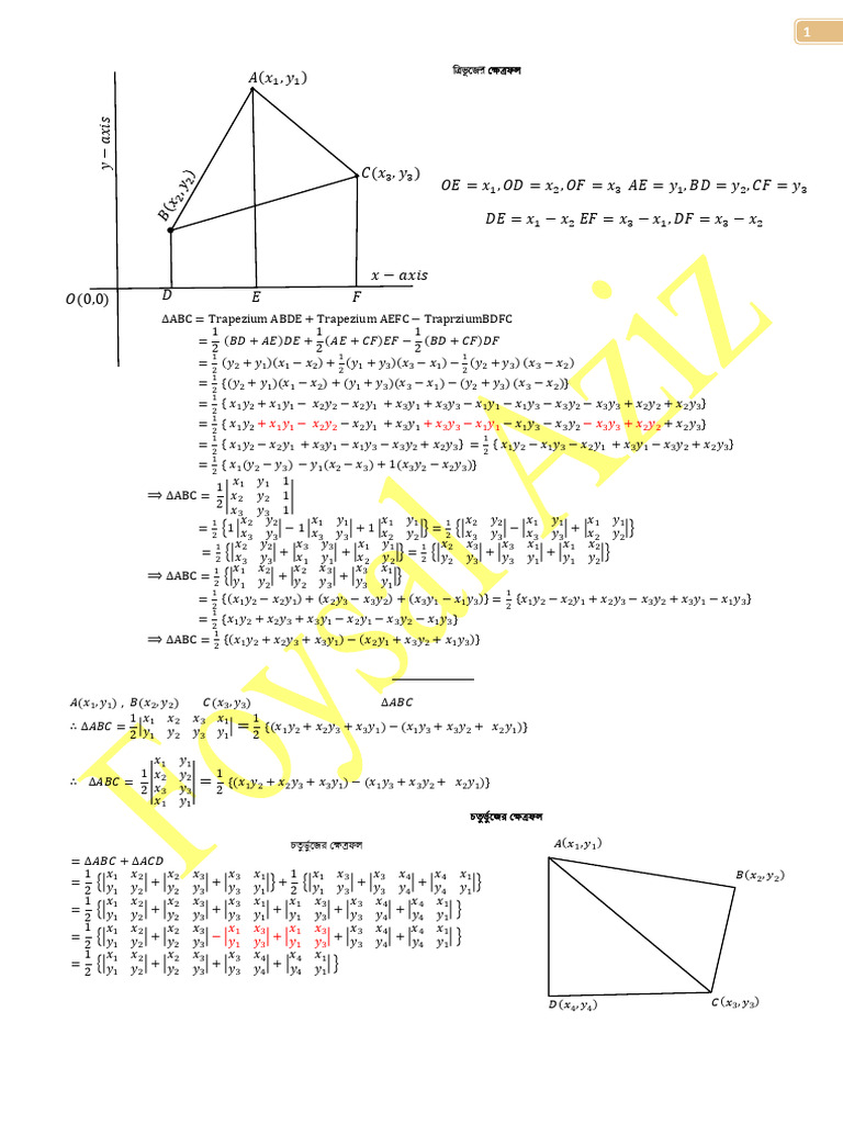 Triangle and Quadrilateral Area Formulas | PDF | Elementary Geometry ...
