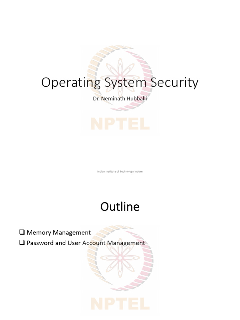 OS Security: Memory & Password Management | PDF | Password | Computer ...
