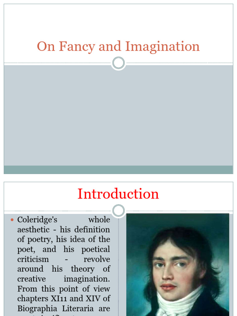 Fancy and Imagination by Coleridge | PDF