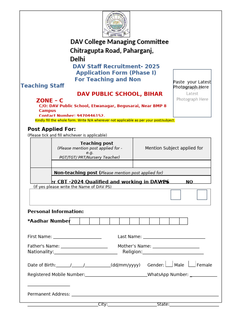 New Final Cbt Application 2025 Pdf