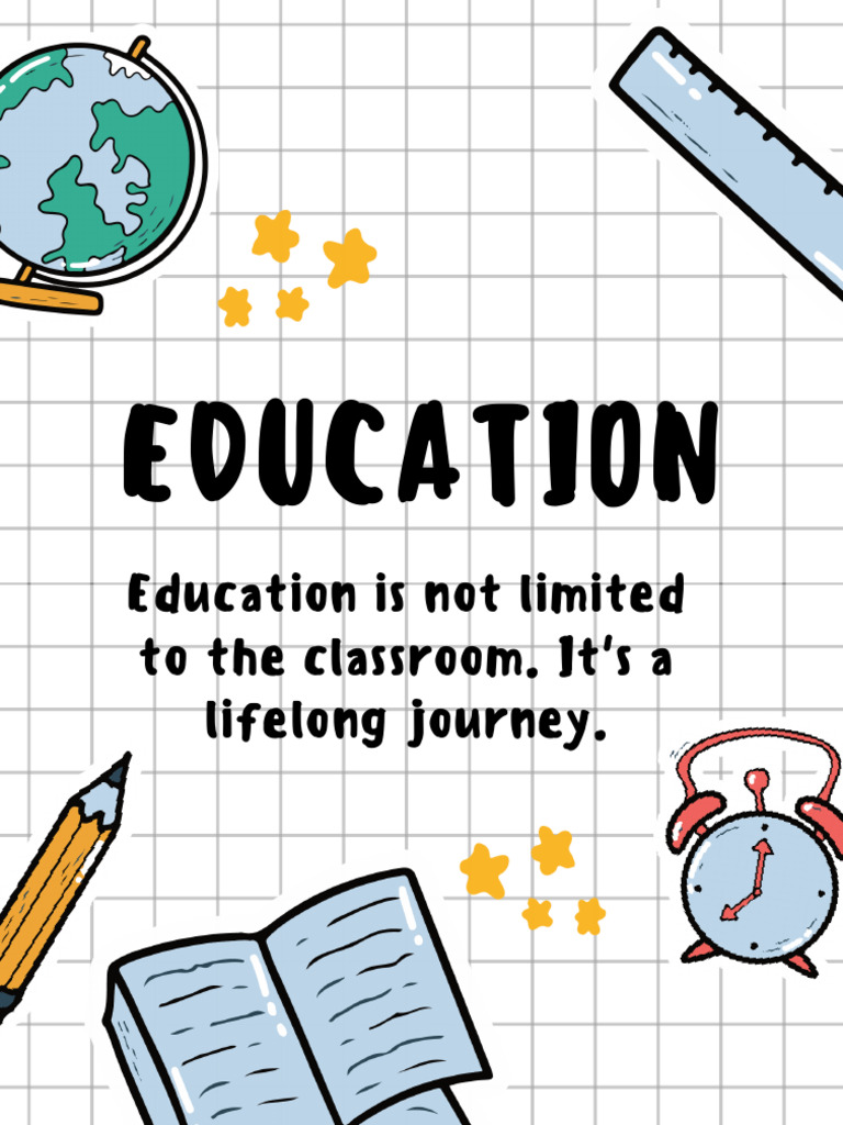 White Illustrative Motivational Education Quotes Classroom Poster ...