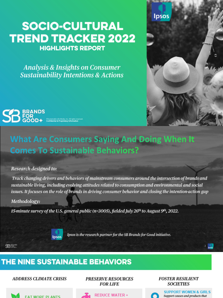 Consumer Sustainability Trends 2022 | PDF | Sustainability | Behavior