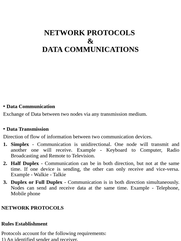 6 Network Protocols & Data Communication | PDF | Networking | Internet ...