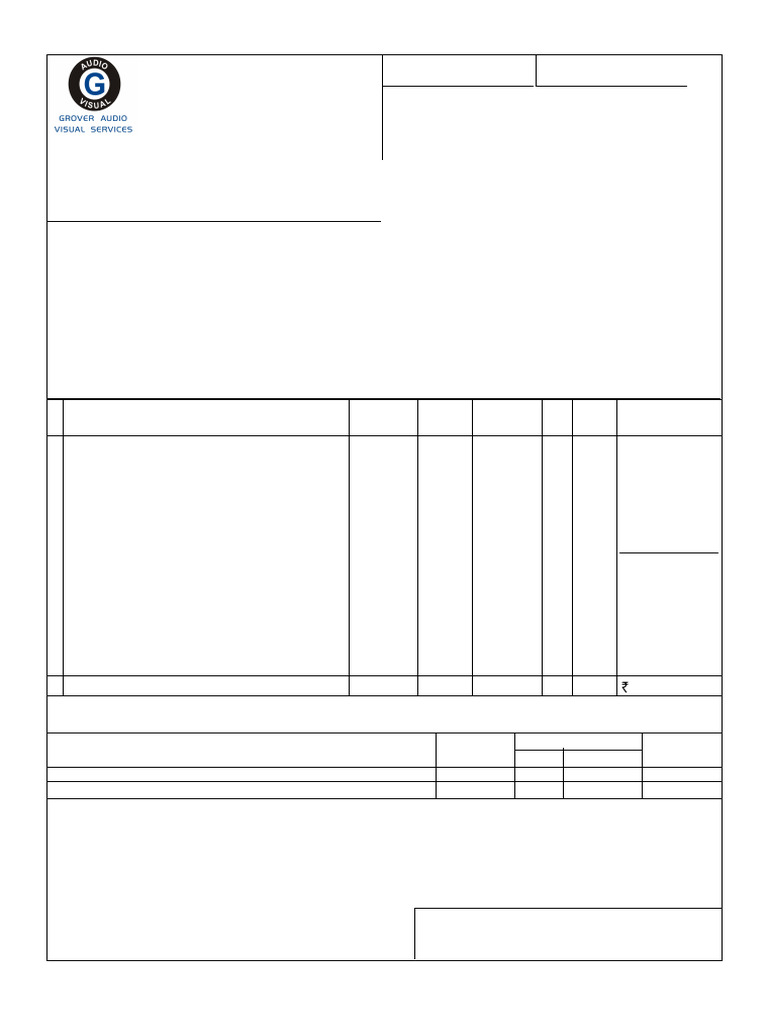 Proforma Invoice for Audio Visual Services | PDF | Audio Engineering ...