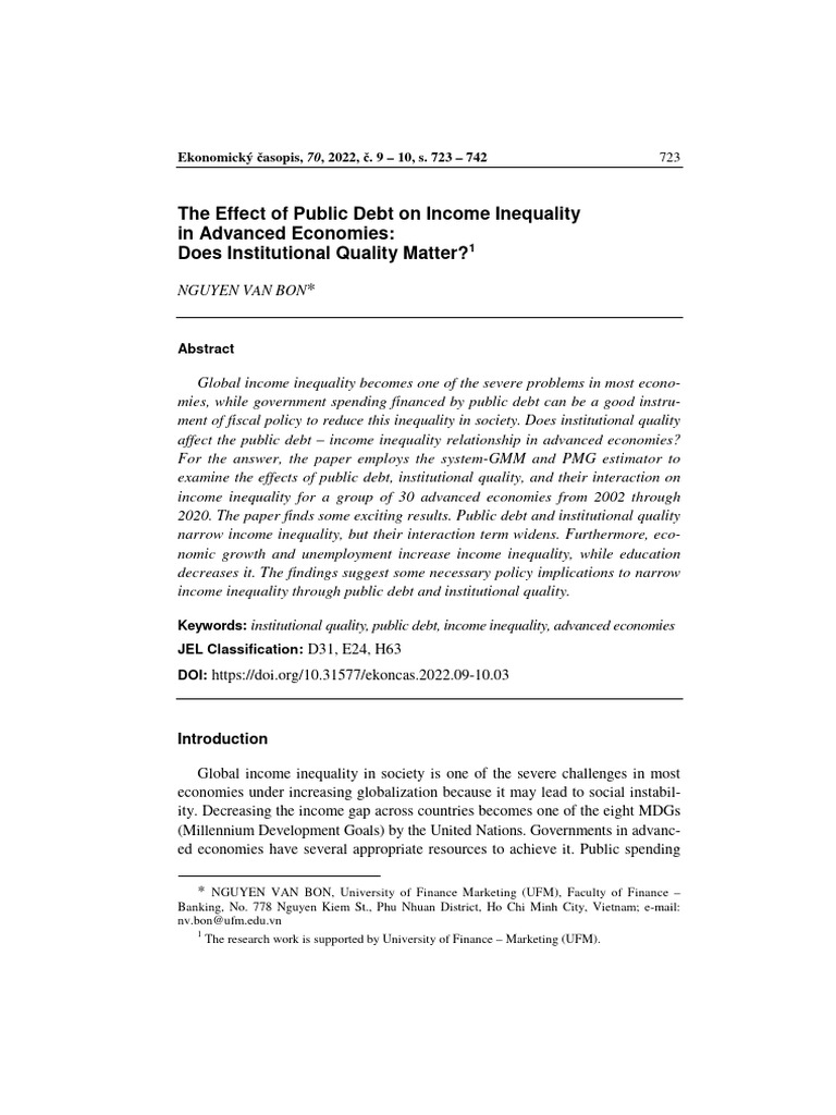 Public Debt's Impact on Income Inequality | PDF | Economic Inequality ...