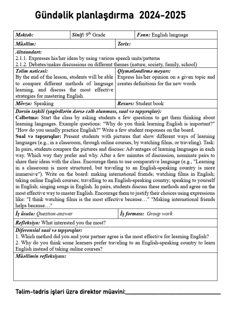 English Language 9th Grade - 07-11 October - Done | PDF | English ...