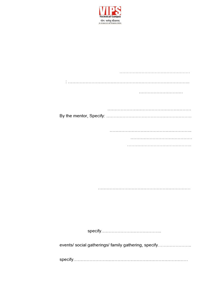 Minutes of The Mentor-Mentee Meeting | PDF | Mentorship