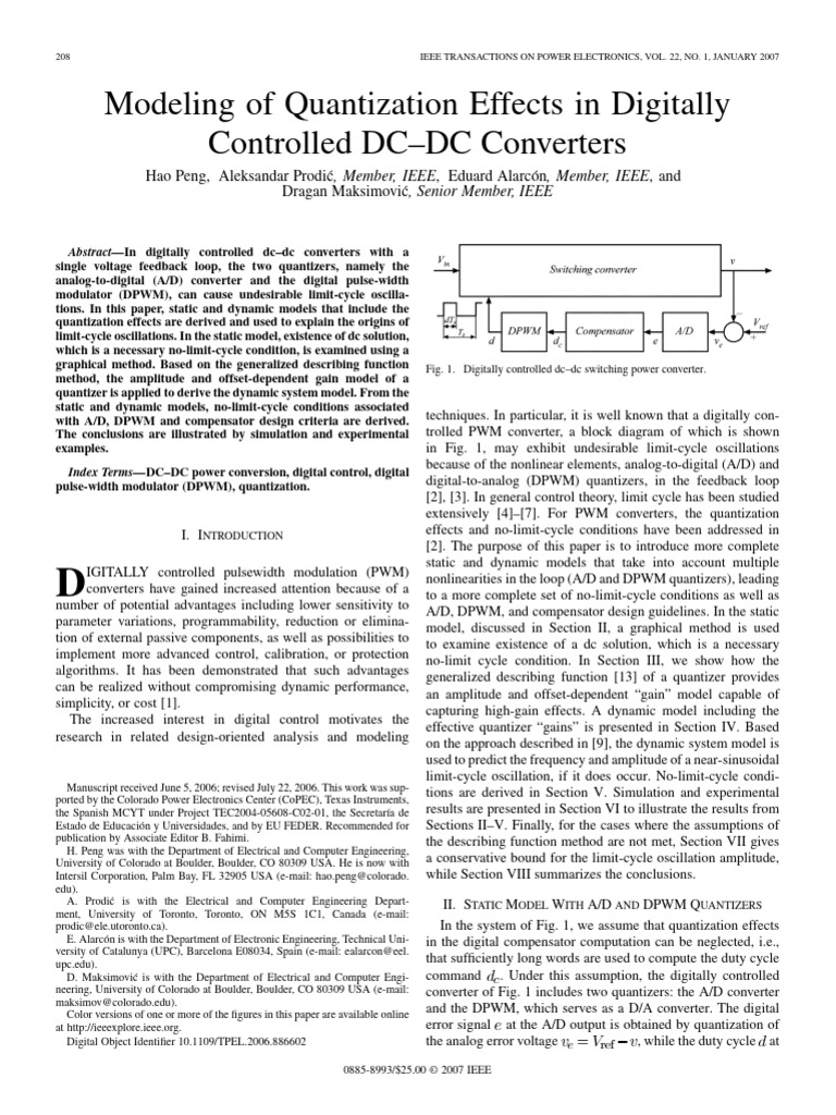Modeling of Quantization Effects in Digitally Controlled DCDC ...