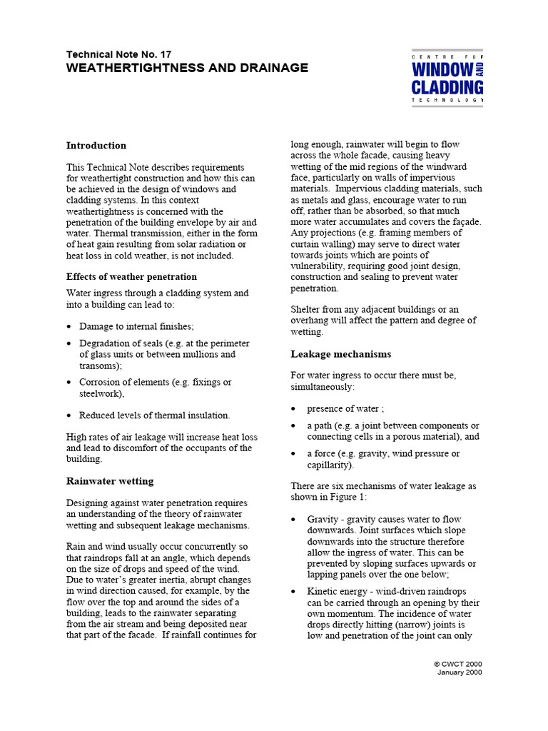Weathertightness and Drainage Solutions | PDF | Building | Building ...