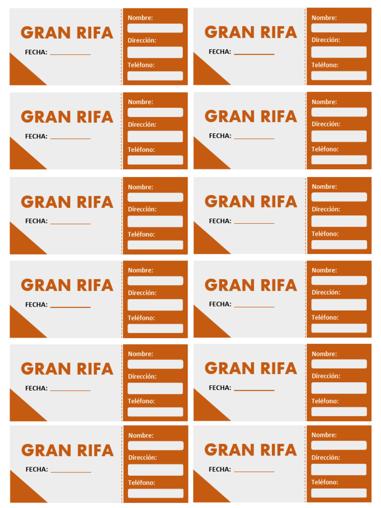Papeleta Rifa | PDF