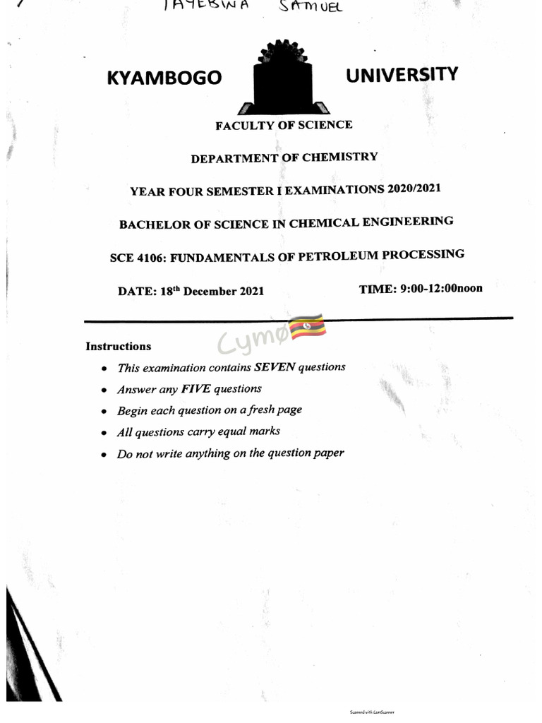Year 4 Sem 1 Past Papers 1 Pdf