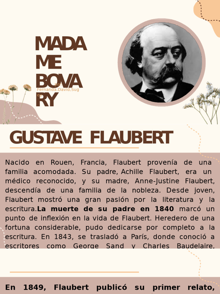 Obra Literaria Madame Bovary | PDF | Gustave Flaubert | Madame Bovary