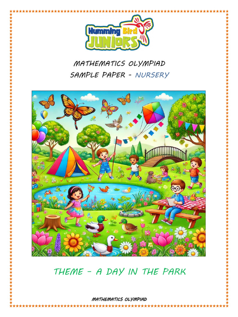 Nursery Maths Olympiad Sample Paper | PDF | Science & Mathematics