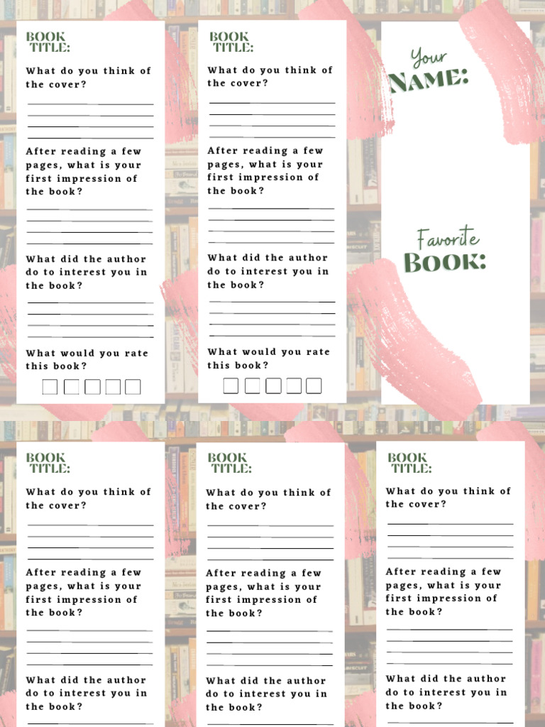 Book Review Feedback Questionnaire | PDF