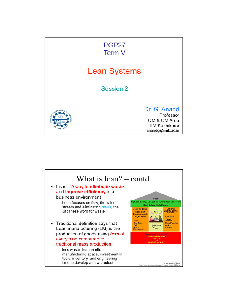 PGP27-LS-2-Why Lean Differences | PDF | Lean Manufacturing | Business