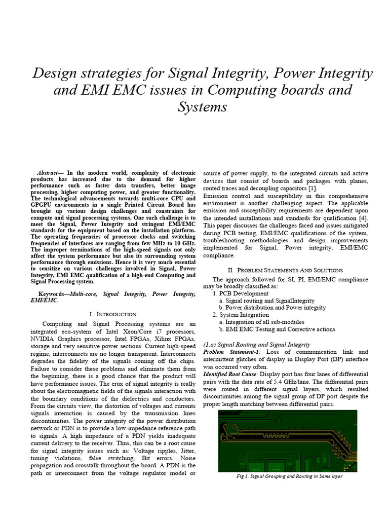 Signal & Power Integrity in PCBs | PDF | Electromagnetic Interference ...