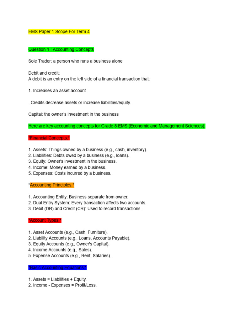 Ems Paper 1 Scope Pdf