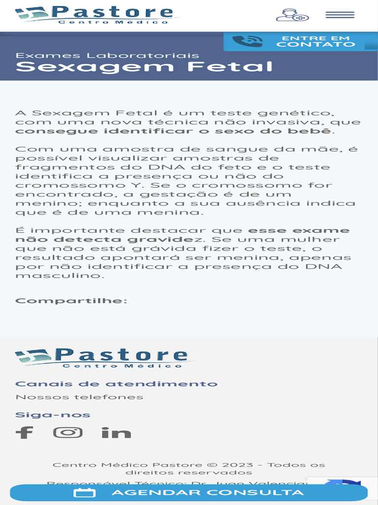 Sexagem Fetal: Identificação do Sexo do Bebê | PDF | Ciências e Matemática