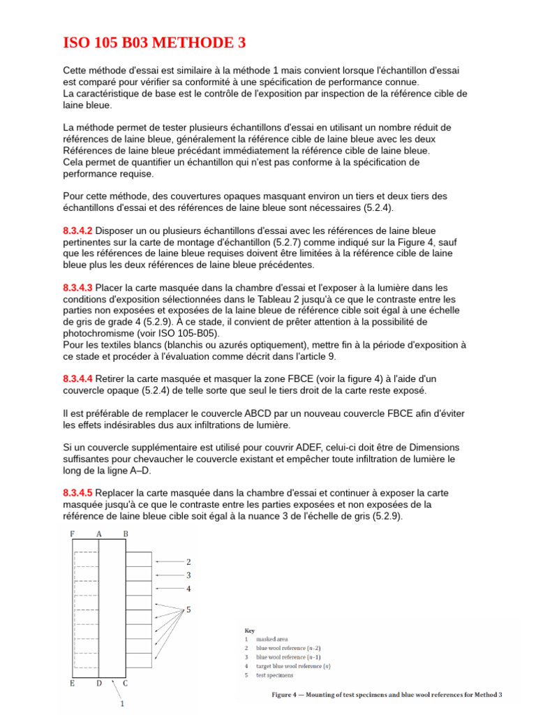 ISO 105 B03 : Méthode d'essai textile | PDF | Laine