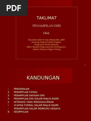 Kursus Penampilan Diri Pdf