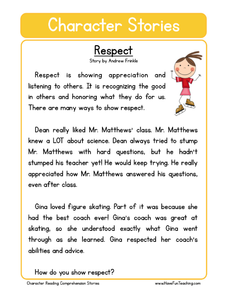 free-character-education-reading-comprehension-respect | PDF