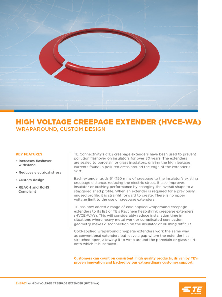 High Voltage Creepage Extender Overview | PDF | Insulator (Electricity ...
