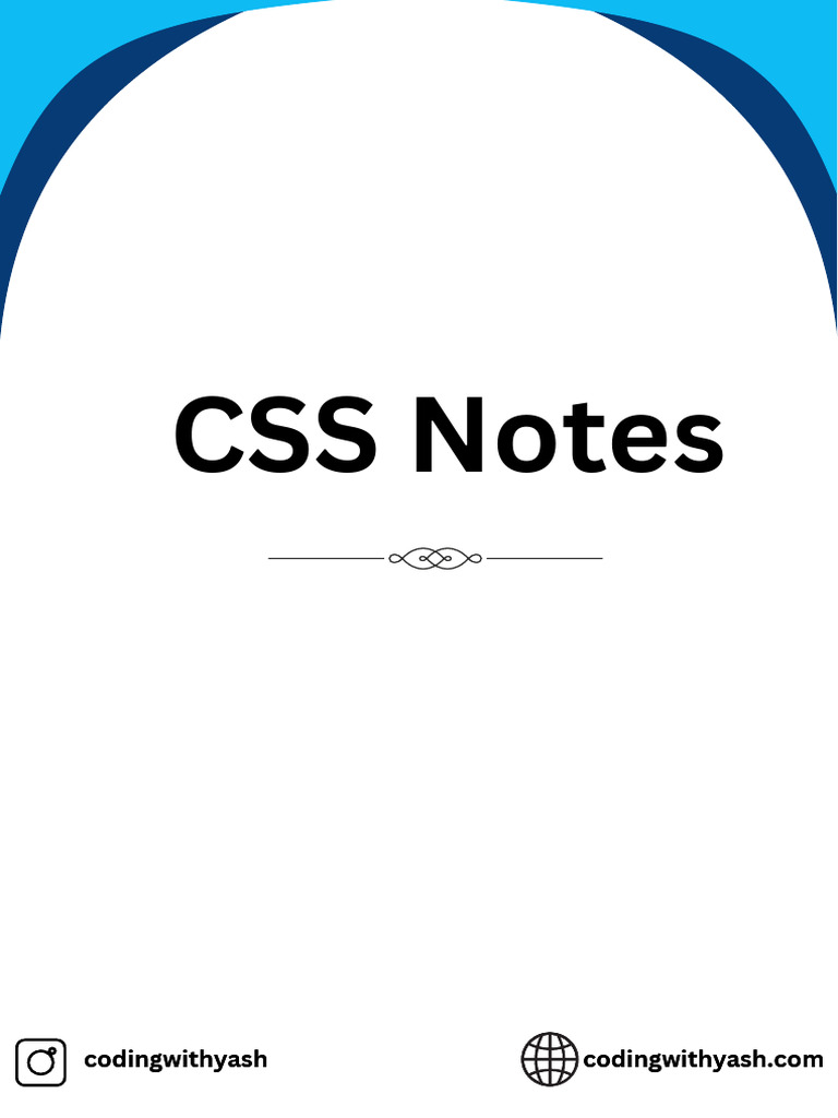 CSS Notes by CodingWithYash | PDF