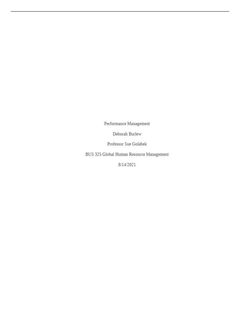 Expatriate Performance Management Insights | PDF | Employment | Applied ...