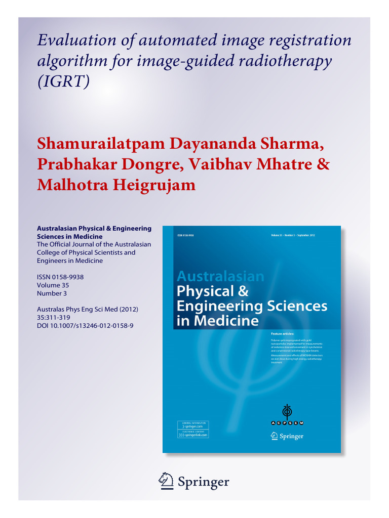 Evaluation of Automated Image Registration Algorithm For Image-Guided ...
