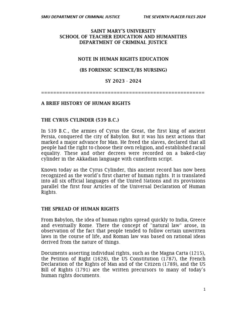 Human Rights 2024 | PDF | Human Rights | United States Declaration Of ...
