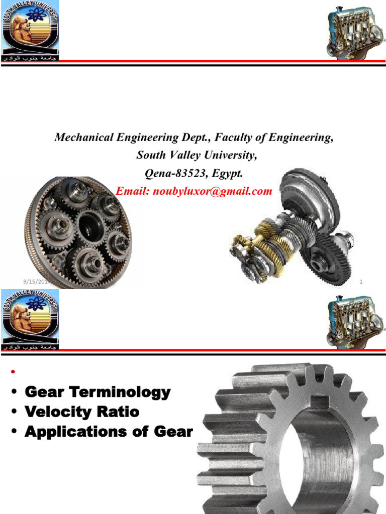 Gear Theory and Applications Overview | PDF | Gear | Machines