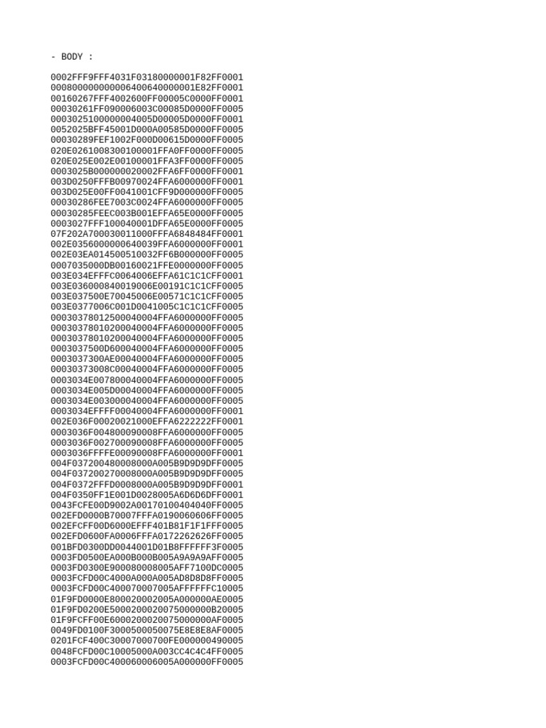 Hexadecimal Data Patterns Analysis | PDF | Technology & Engineering